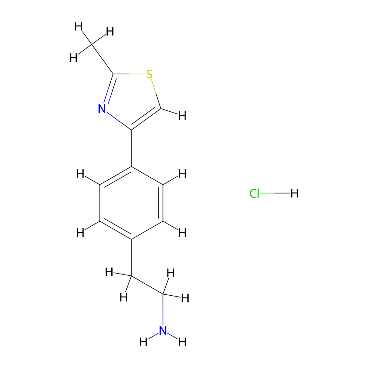 2-[4-(2-Methyl-1,3-thiazol-4-yl)phenyl]ethan-1-amine hydrochloride molecular structure, CAS 2913244-56-9