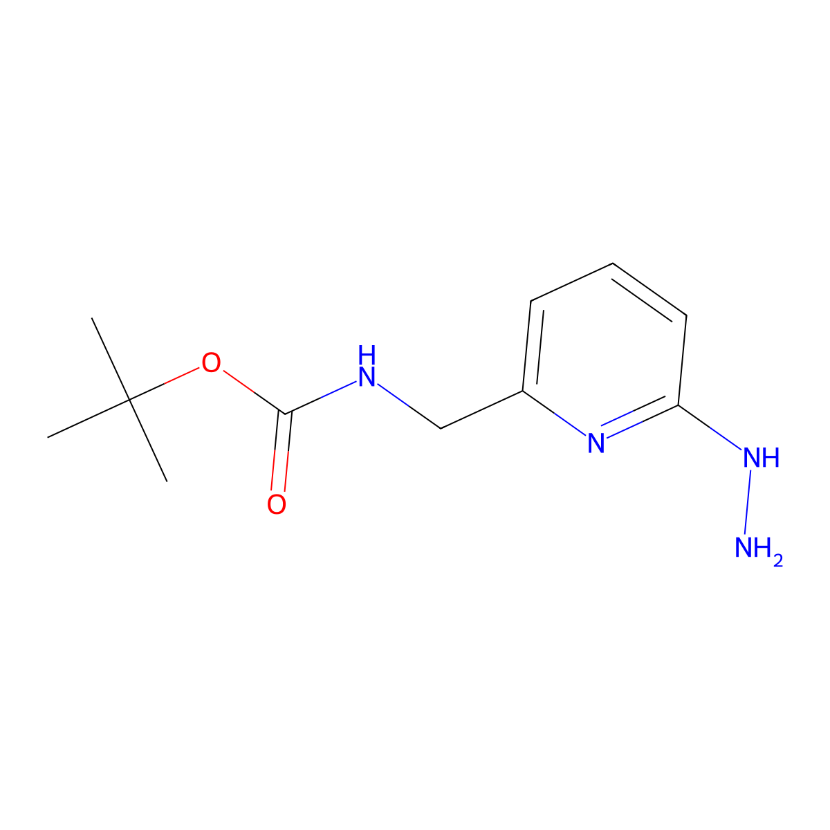 tert-butyl N-[(6-hydrazinylpyridin-2-yl)methyl]carbamate molecular structure, CAS 2913244-70-7