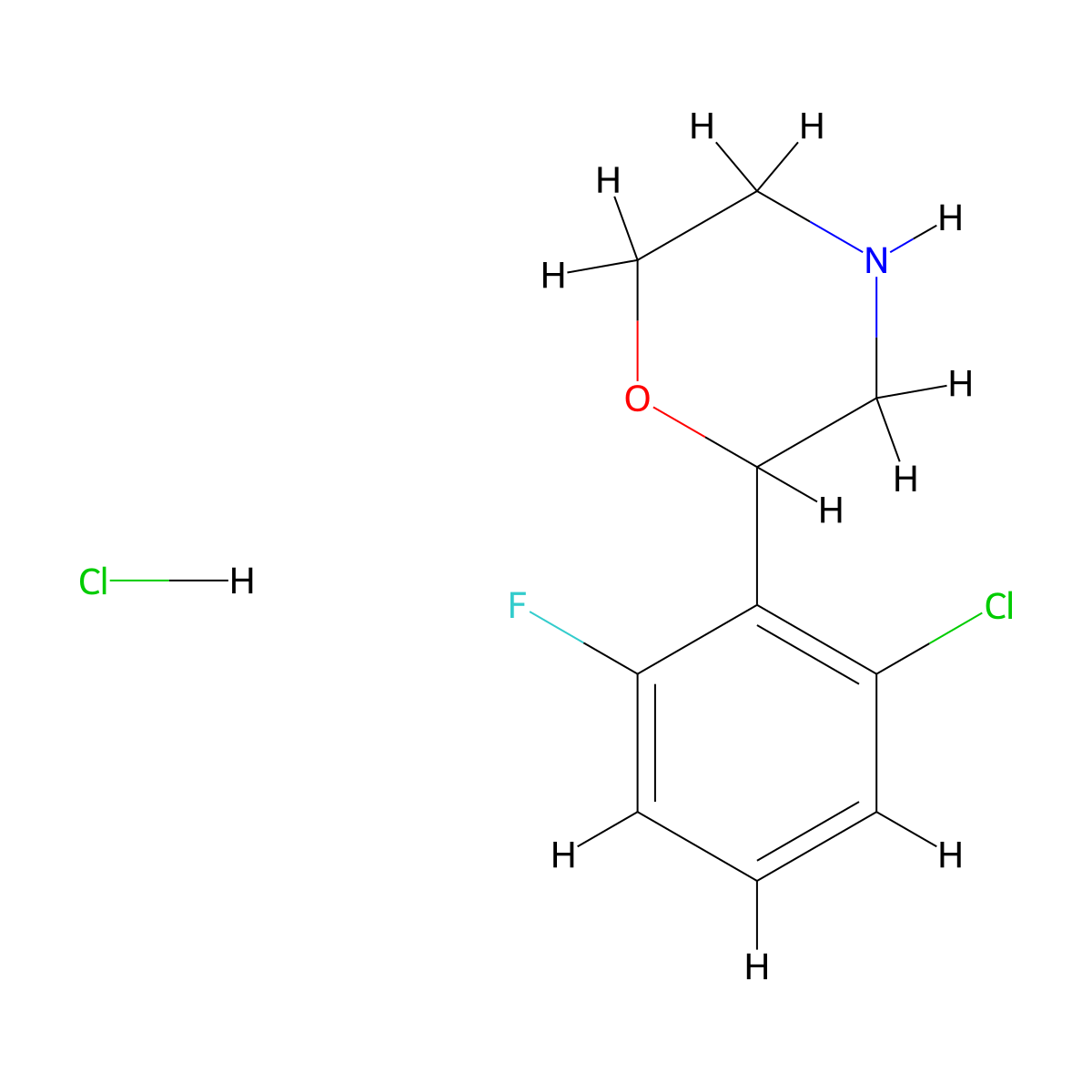 2-(2-Chloro-6-fluorophenyl)morpholinehydrochloride molecular structure, CAS 2913244-83-2