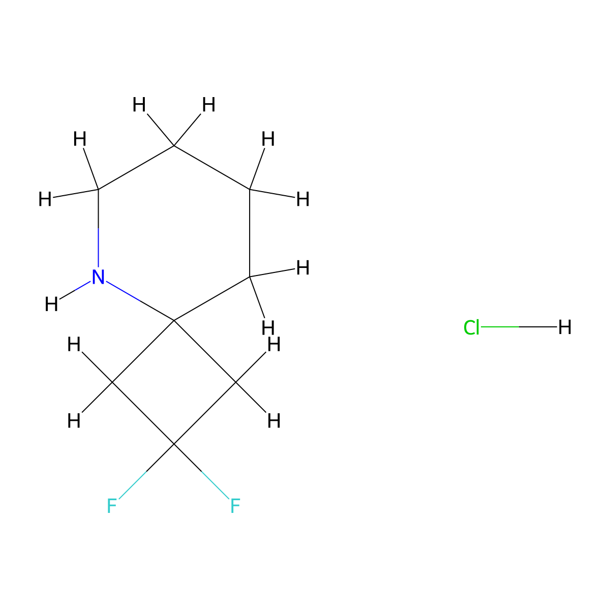 2,2-Difluoro-5-azaspiro[3.5]nonane hydrochloride molecular structure, CAS 2913244-84-3