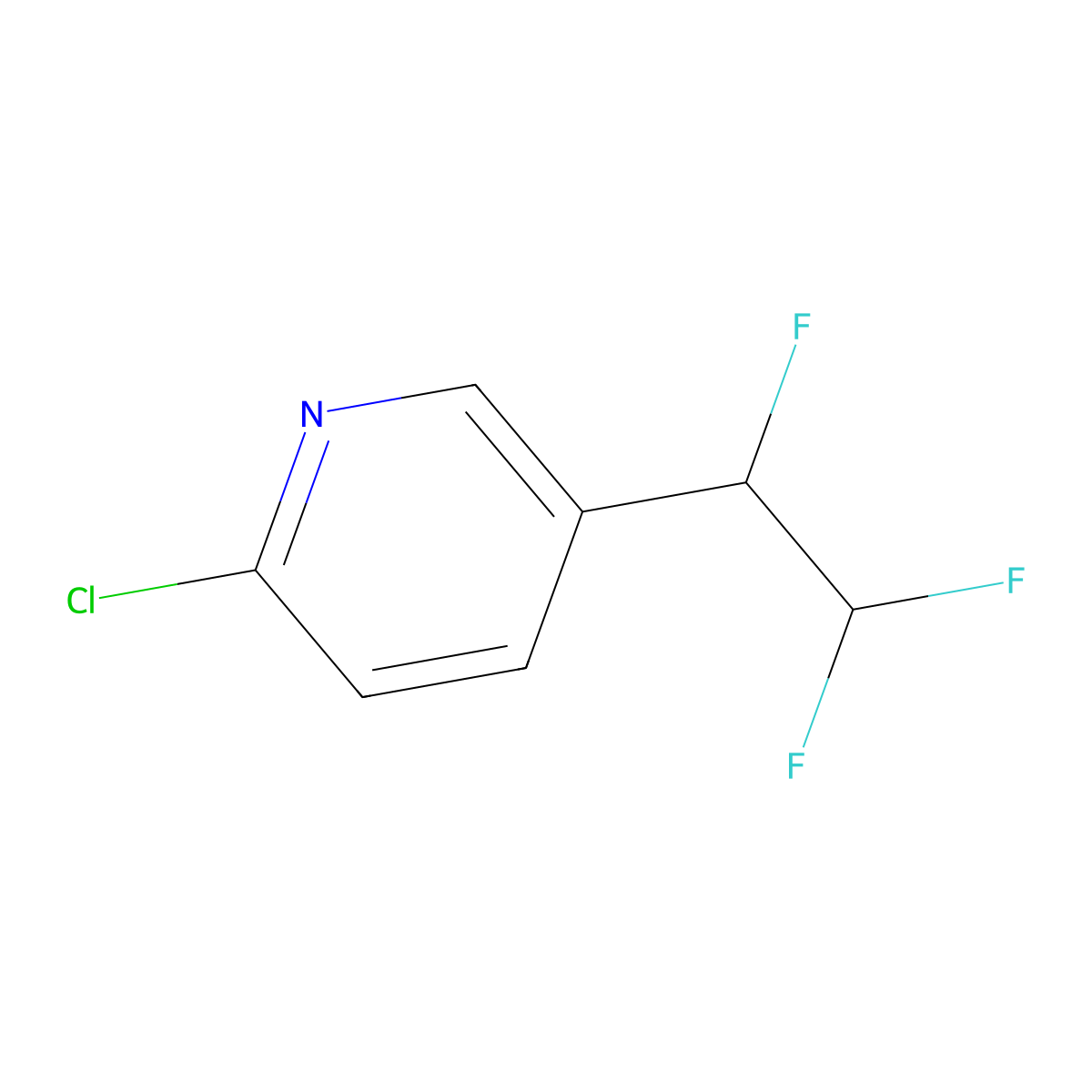 2-Chloro-5-(1,2,2-trifluoroethyl)pyridine molecular structure, CAS 2913244-85-4