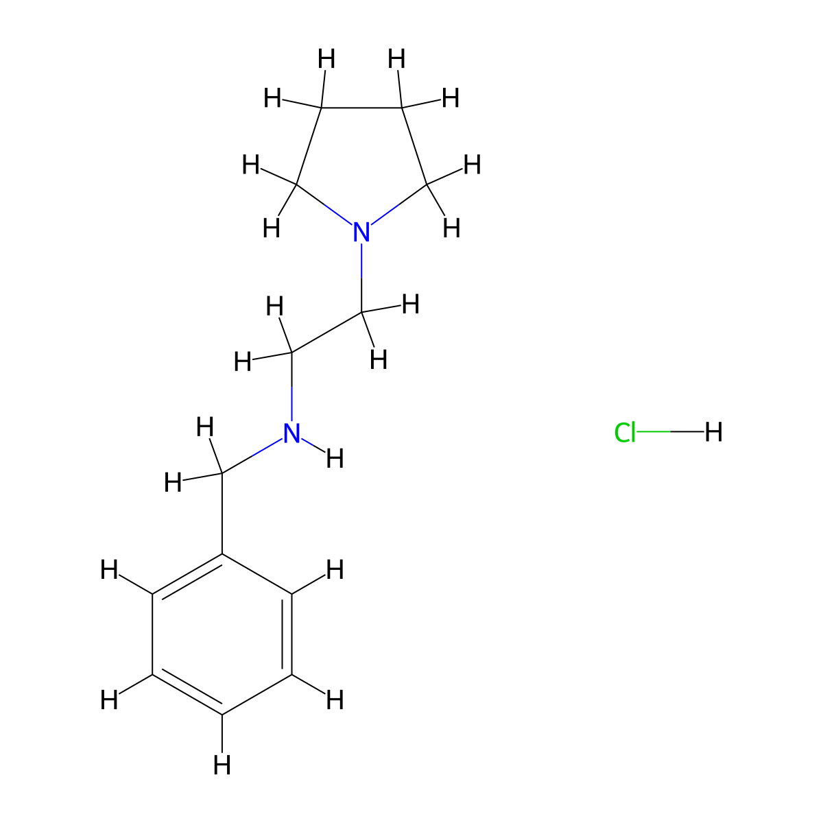 Benzyl[2-(pyrrolidin-1-yl)ethyl]amine hydrochloride molecular structure, CAS 2913244-86-5