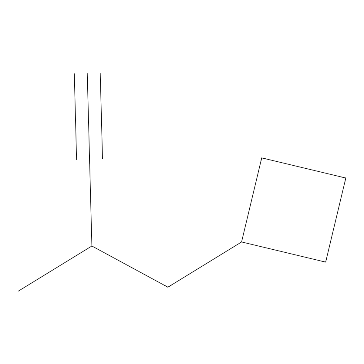 (2-Methylbut-3-yn-1-yl)cyclobutane molecular structure, CAS 2913245-20-0