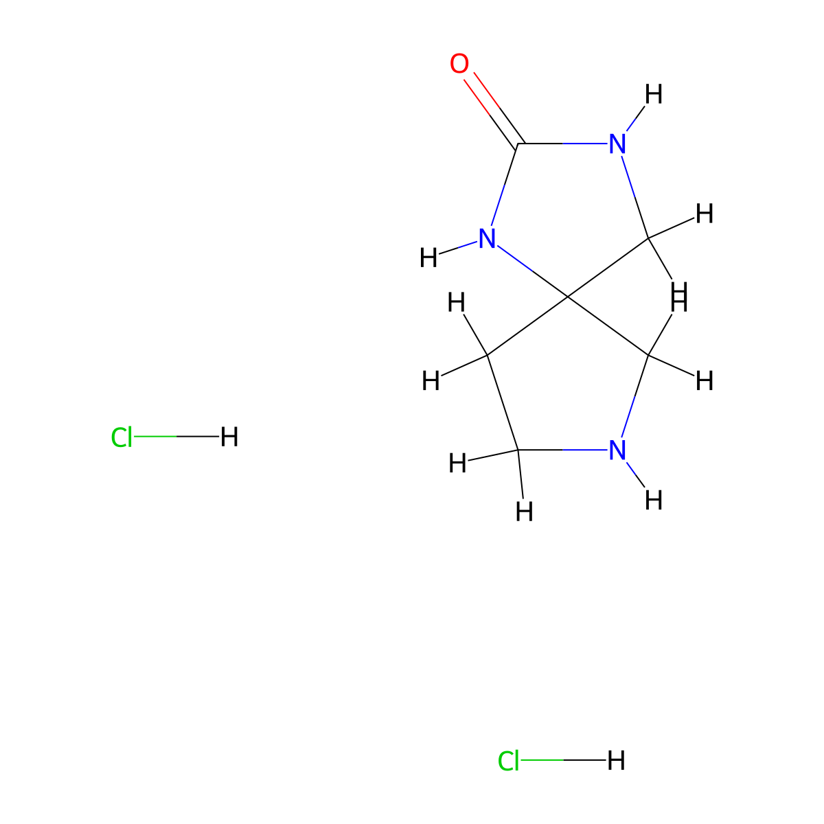 1,3,7-Triazaspiro[4.4]nonan-2-one dihydrochloride molecular structure, CAS 2913245-21-1