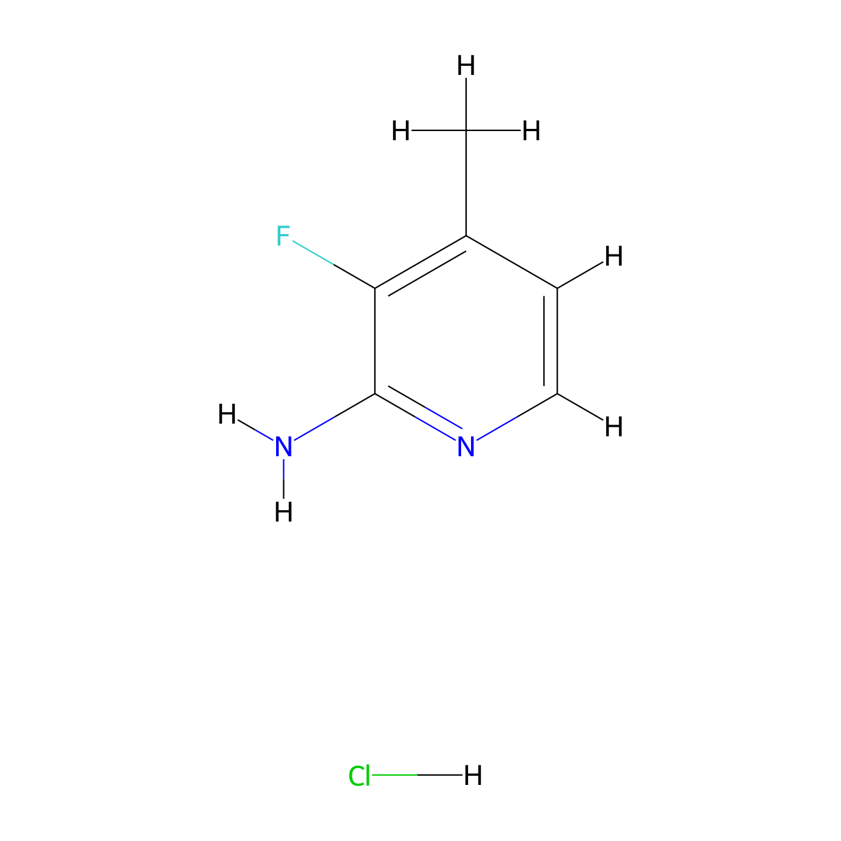 3-Fluoro-4-methylpyridin-2-amine hydrochloride molecular structure, CAS 2913245-25-5