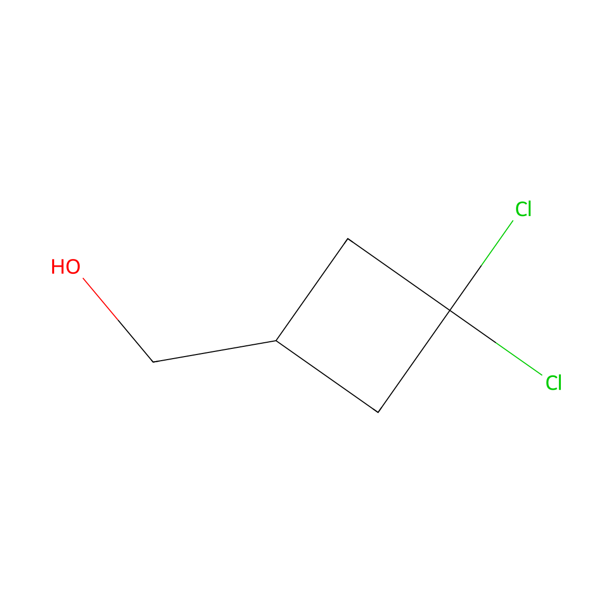 (3,3-Dichlorocyclobutyl)methanol molecular structure, CAS 2913266-95-0
