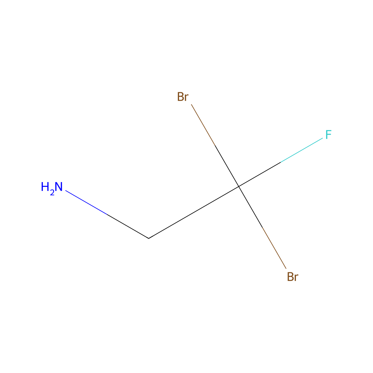 2,2-Dibromo-2-fluoroethan-1-amine molecular structure, CAS 2913267-11-3