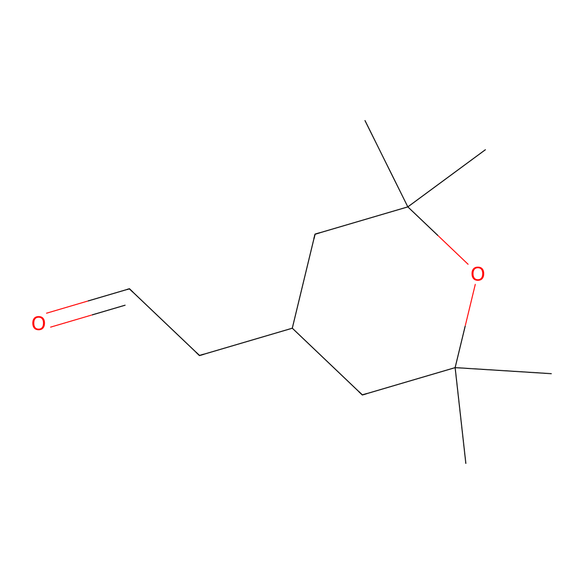 2-(2,2,6,6-Tetramethyloxan-4-yl)acetaldehyde molecular structure, CAS 2913267-13-5