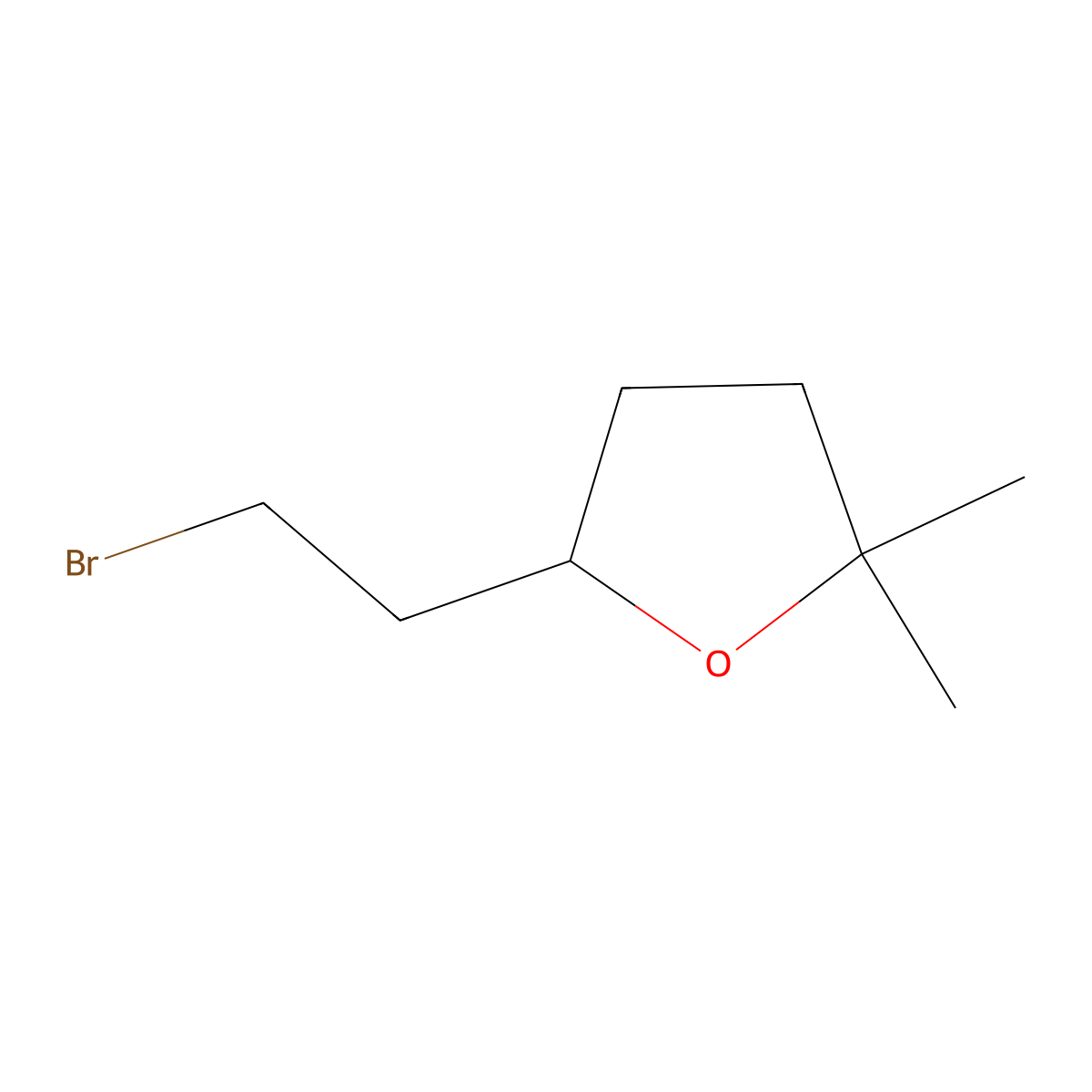 5-(2-Bromoethyl)-2,2-dimethyloxolane molecular structure, CAS 2913267-14-6