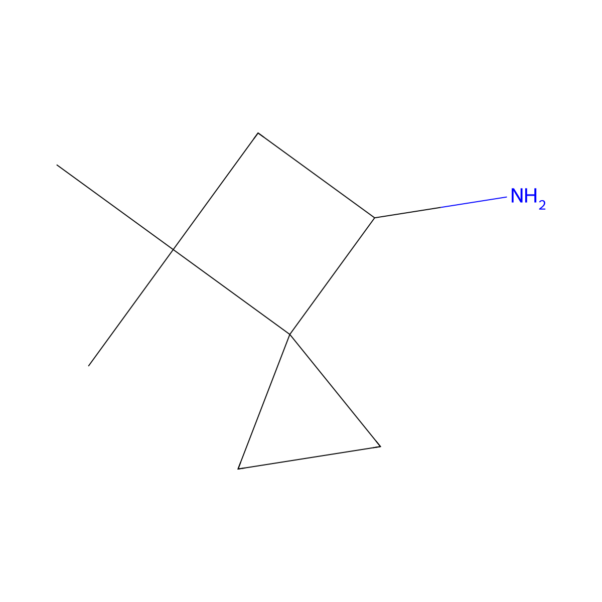 6,6-Dimethylspiro[2.3]hexan-4-amine molecular structure, CAS 2913267-35-1