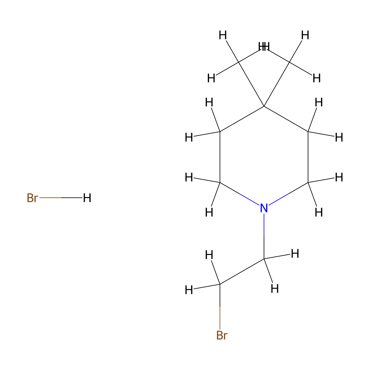 1-(2-Bromoethyl)-4,4-dimethylpiperidinehydrobromide molecular structure, CAS 2913267-40-8