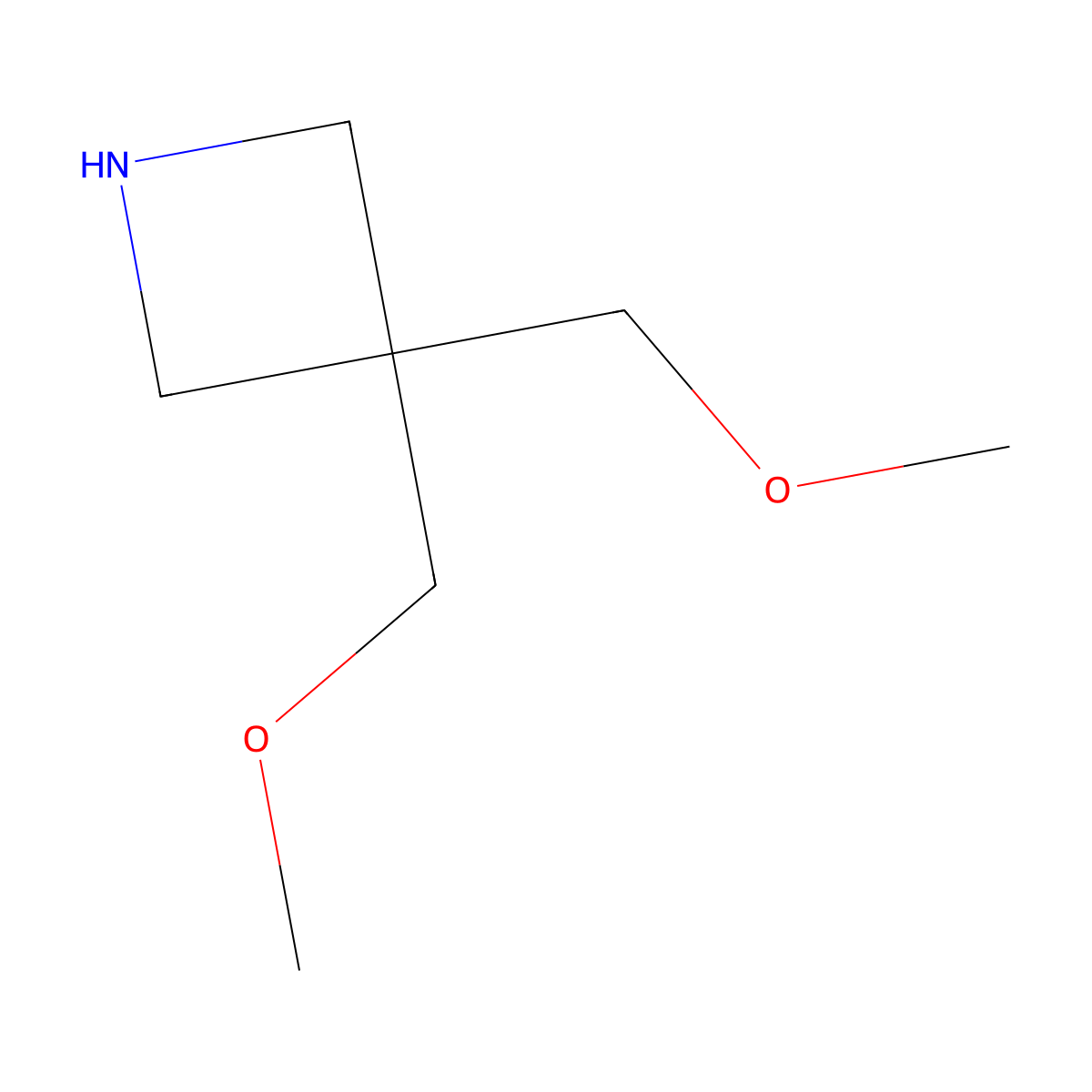 3,3-Bis(methoxymethyl)azetidine molecular structure, CAS 2913267-51-1