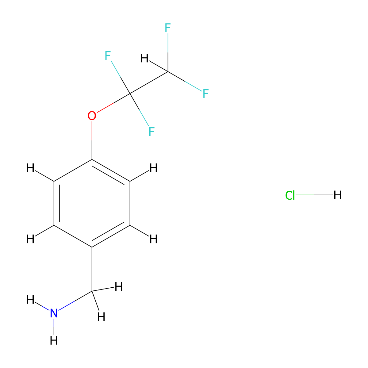 1-[4-(1,1,2,2-Tetrafluoroethoxy)phenyl]methanaminehydrochloride molecular structure, CAS 2913267-64-6