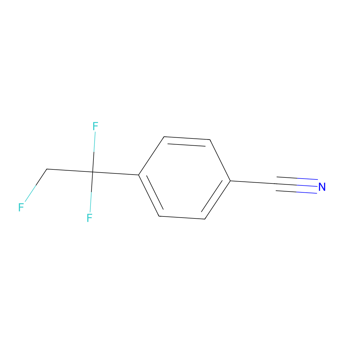 4-(1,1,2-Trifluoroethyl)benzonitrile molecular structure, CAS 2913267-82-8