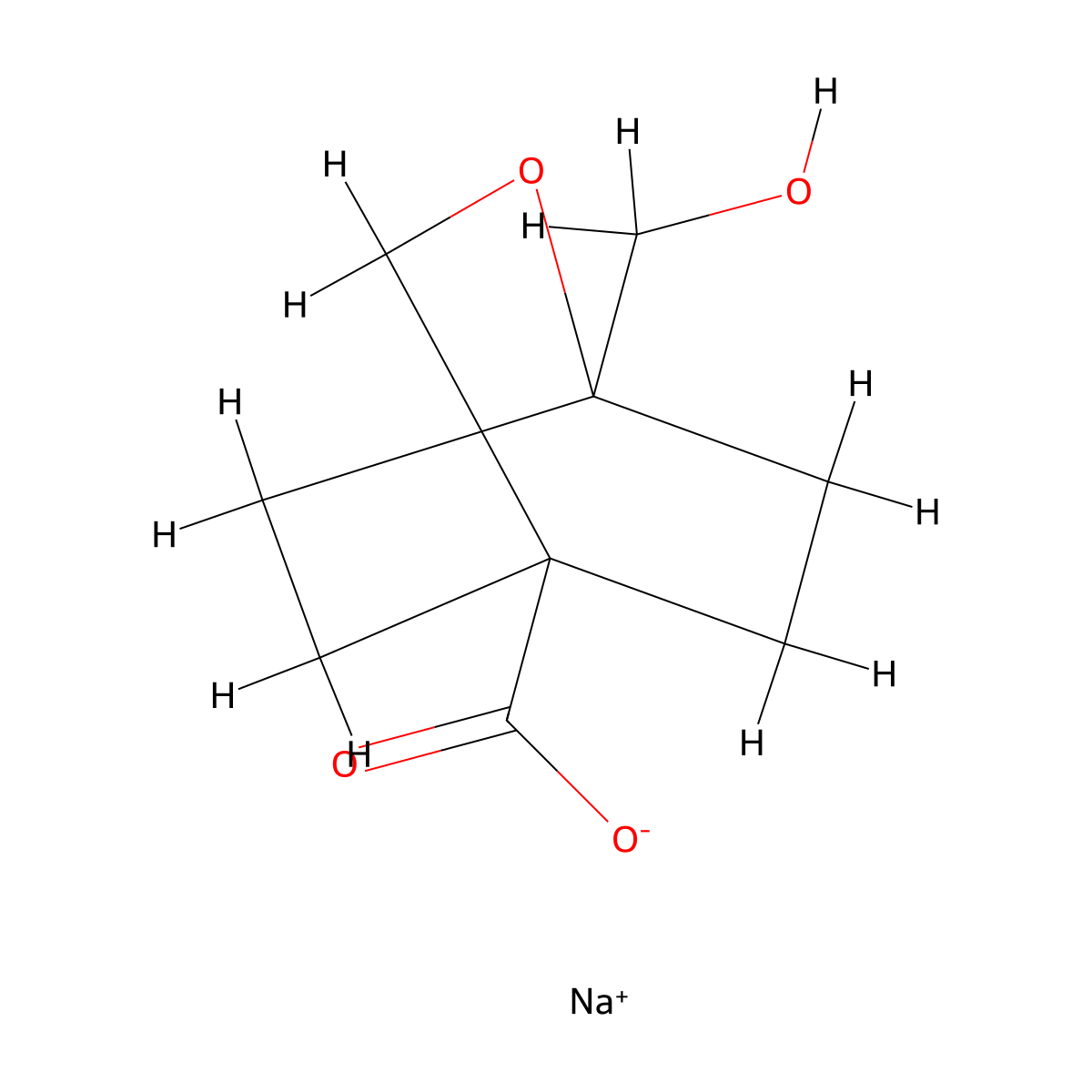 Sodium 1-(hydroxymethyl)-2-oxabicyclo[2.2.2]octane-4-carboxylate molecular structure, CAS 2913268-09-2