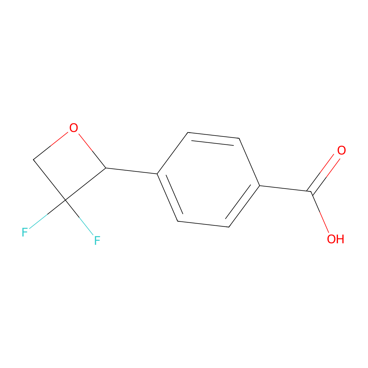 4-(3,3-Difluorooxetan-2-yl)benzoic acid molecular structure, CAS 2913268-13-8