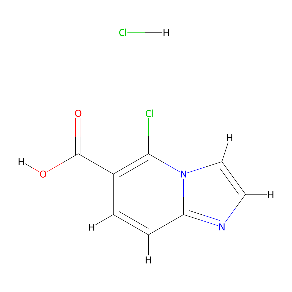 5-Chloroimidazo[1,2-a]pyridine-6-carboxylic acid hydrochloride molecular structure, CAS 2913268-22-9