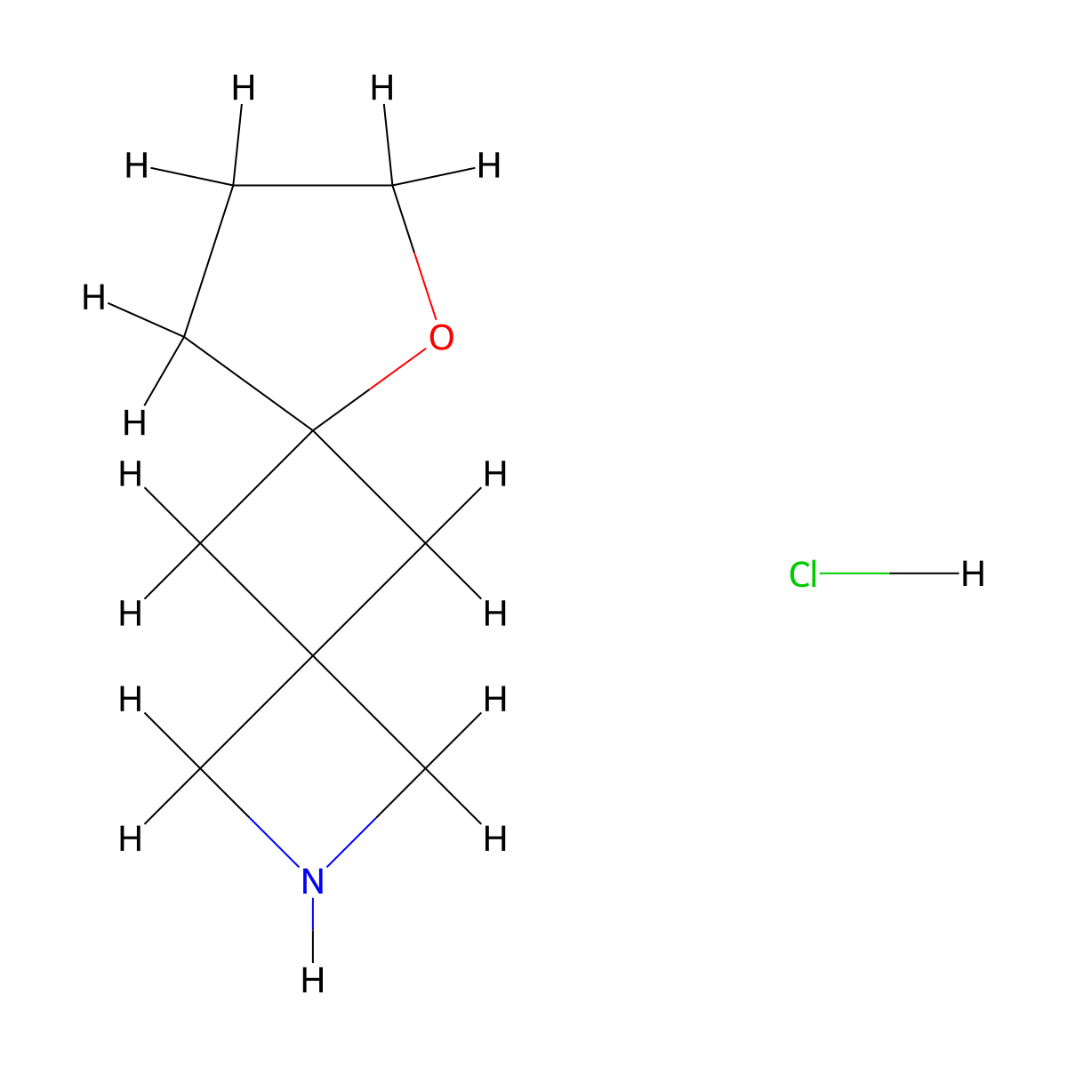 7-Oxa-2-azadispiro[3.1.4^{6}.1^{4}]undecanehydrochloride molecular structure, CAS 2913268-39-8