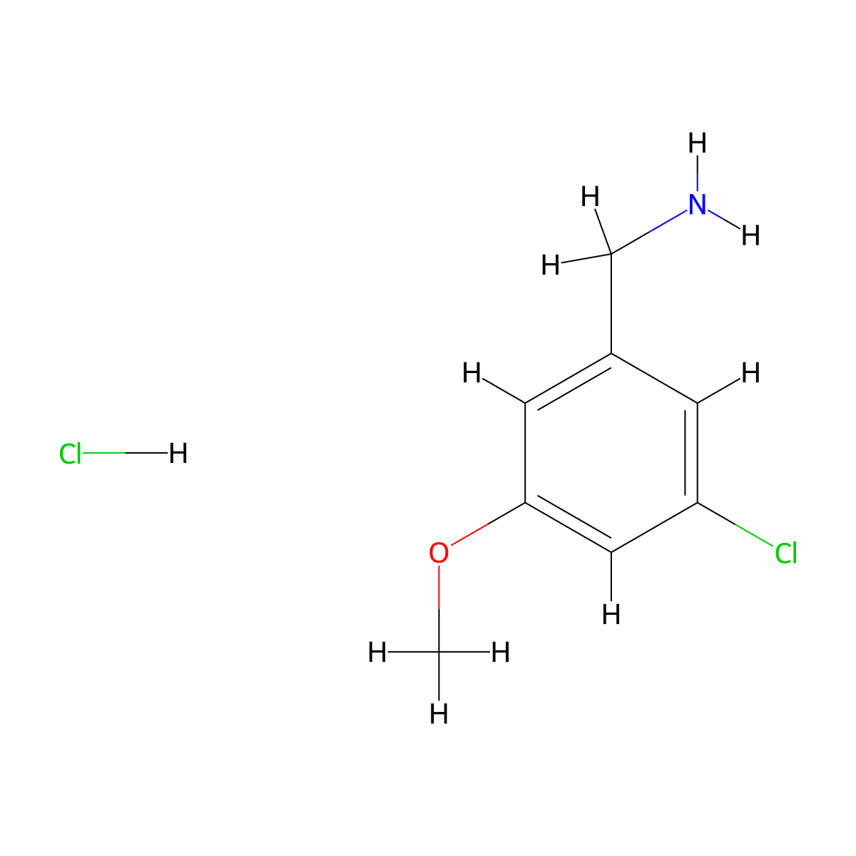 1-(3-Chloro-5-methoxyphenyl)methanaminehydrochloride molecular structure, CAS 2913268-42-3