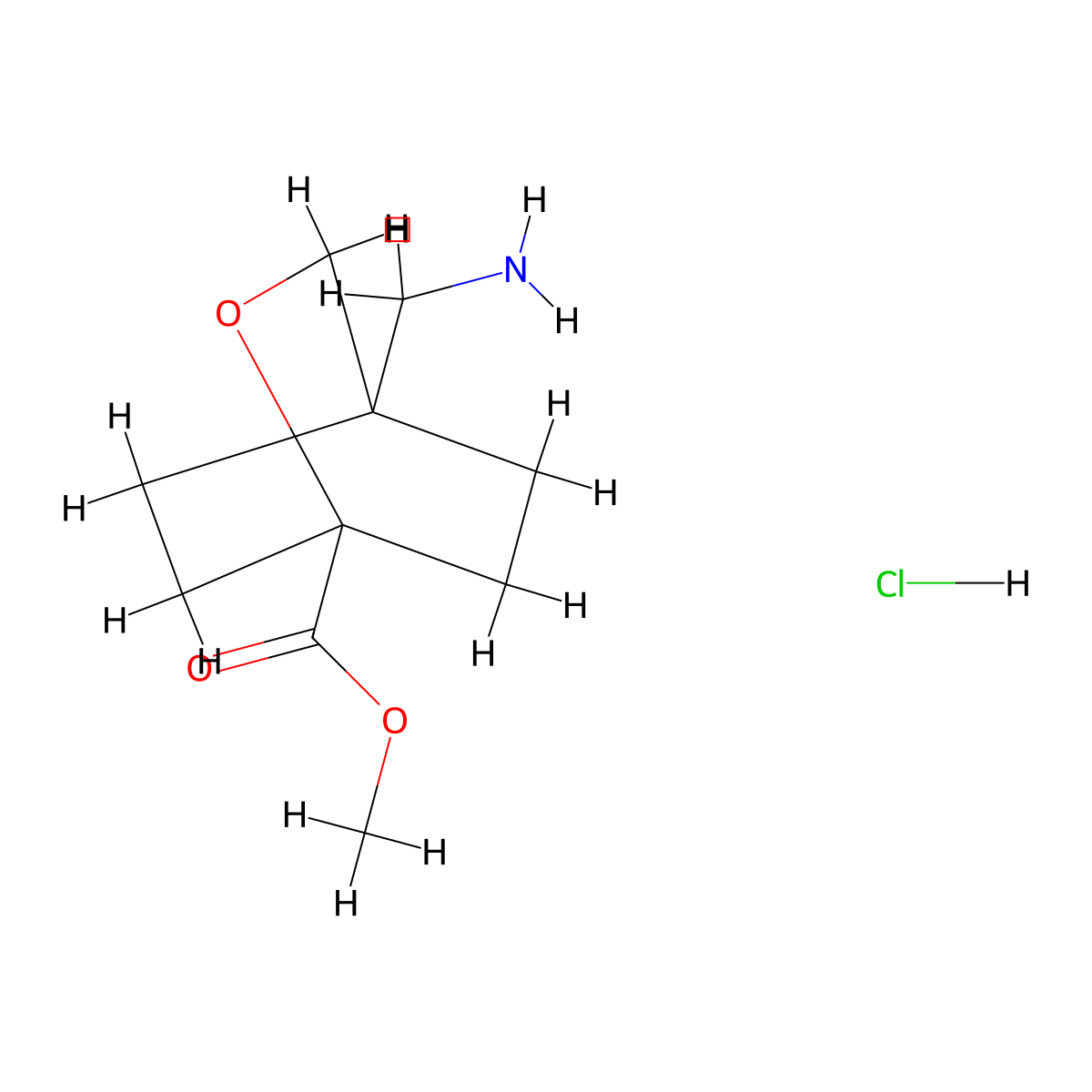 Methyl 4-(aminomethyl)-2-oxabicyclo[2.2.2]octane-1-carboxylate hydrochloride molecular structure, CAS 2913268-50-3
