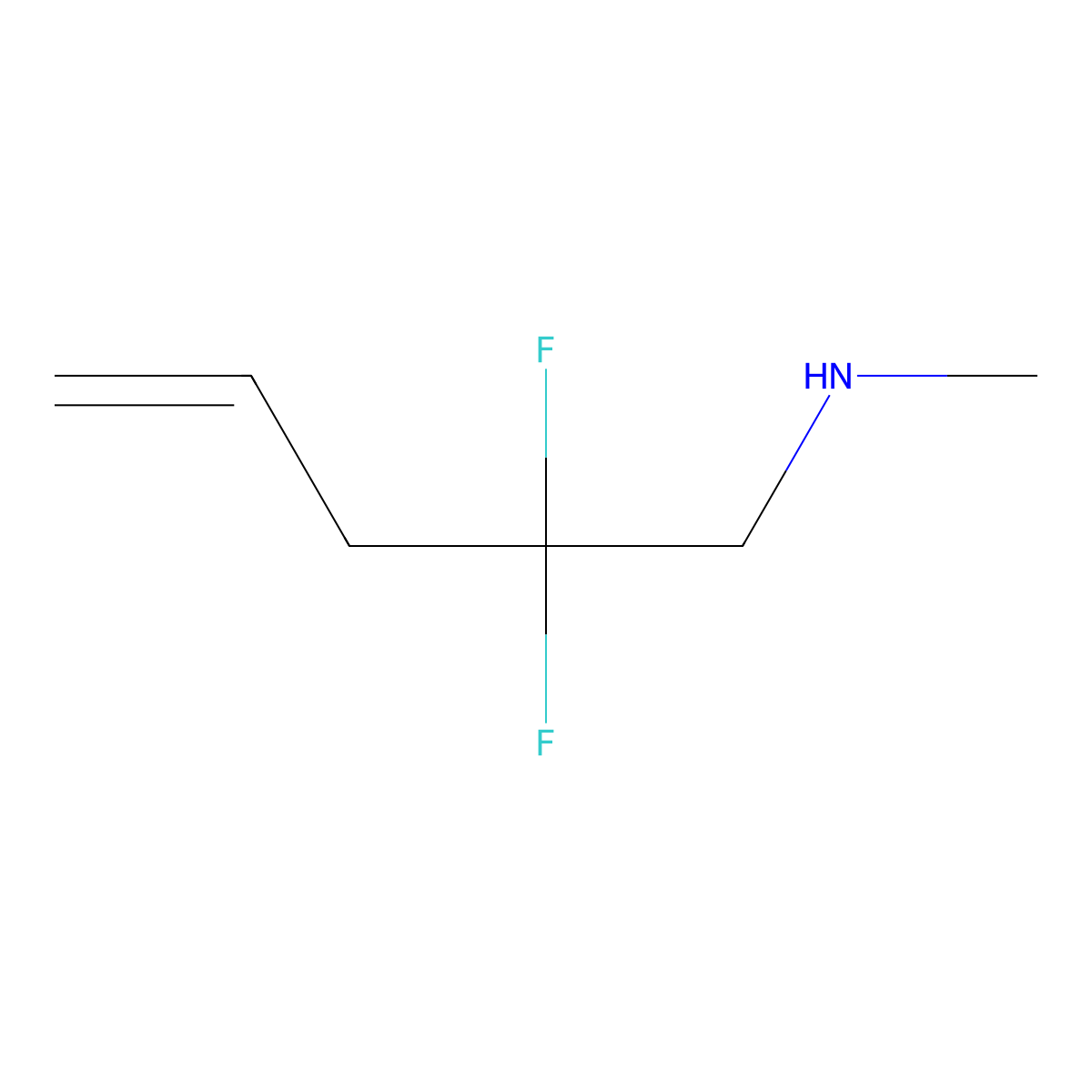(2,2-Difluoropent-4-en-1-yl)(methyl)amine molecular structure, CAS 2913268-54-7