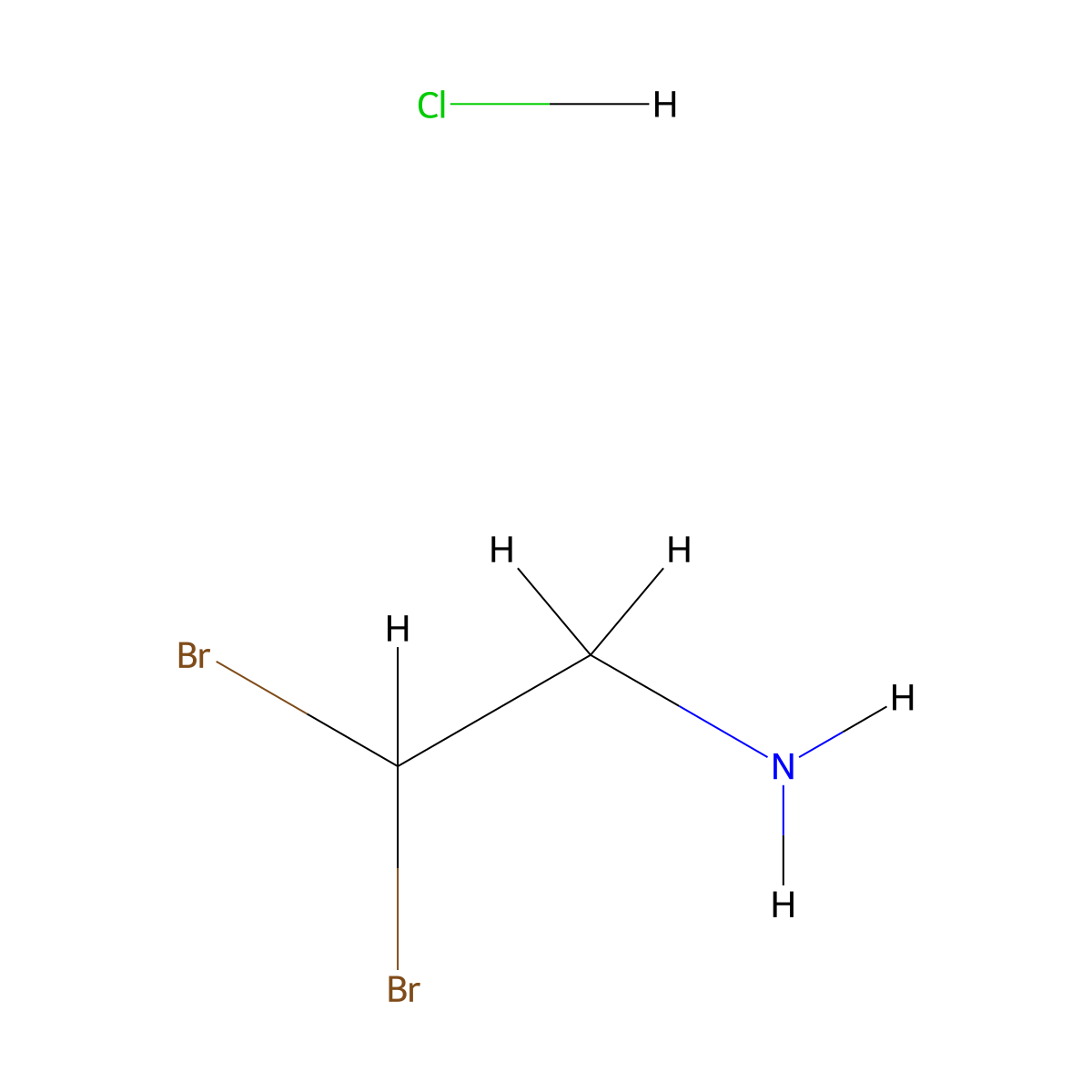 2,2-Dibromoethan-1-amine hydrochloride molecular structure, CAS 2913268-68-3