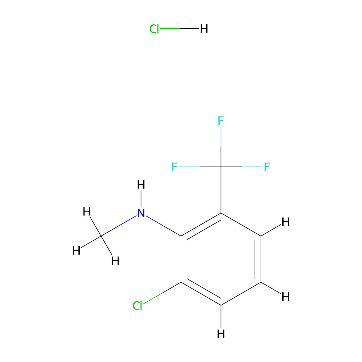 2-chloro-N-methyl-6-(trifluoromethyl)anilinehydrochloride molecular structure, CAS 2913277-89-9
