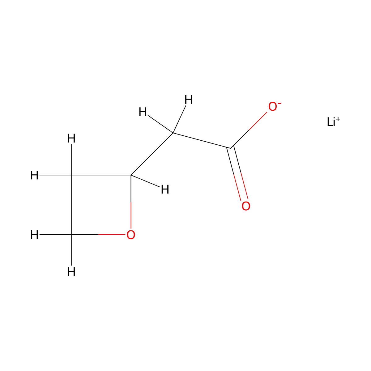 Lithium(1+) 2-(oxetan-2-yl)acetate molecular structure, CAS 2913277-91-3