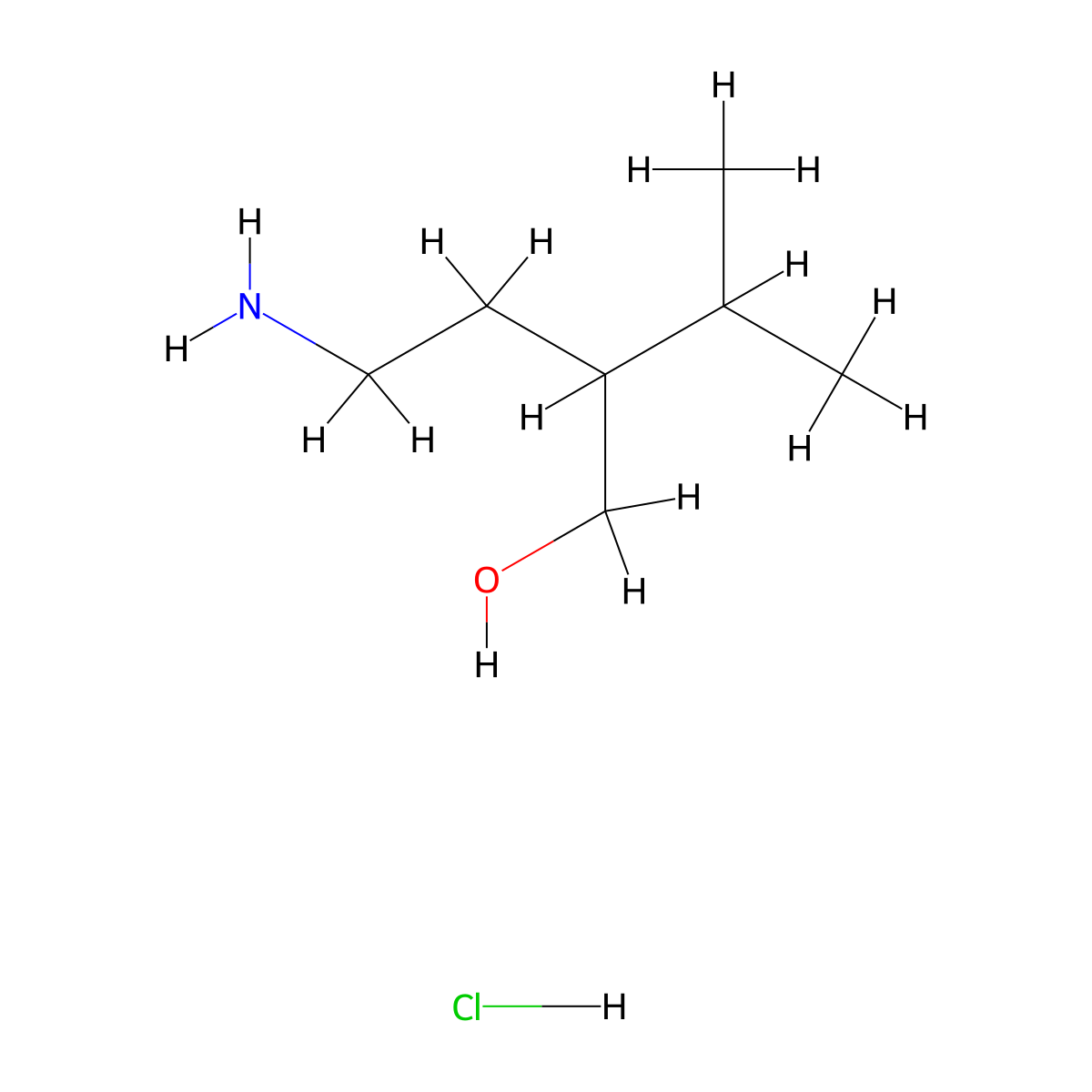 2-(2-Aminoethyl)-3-methylbutan-1-ol hydrochloride molecular structure, CAS 2913277-98-0