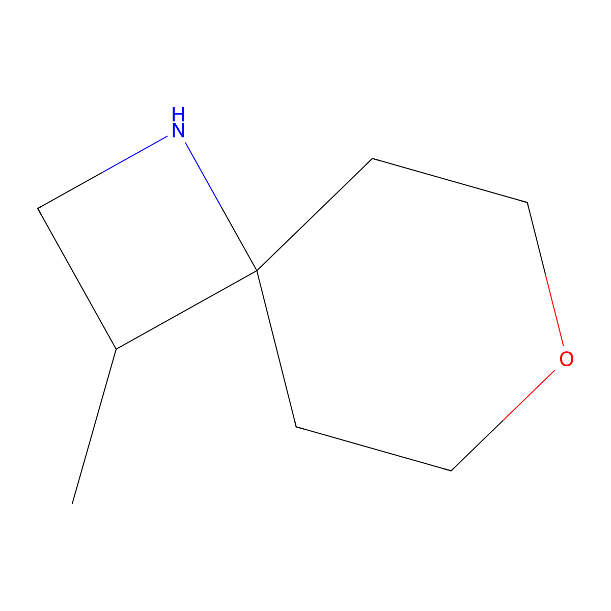 3-Methyl-7-oxa-1-azaspiro[3.5]nonane molecular structure, CAS 2913278-14-3