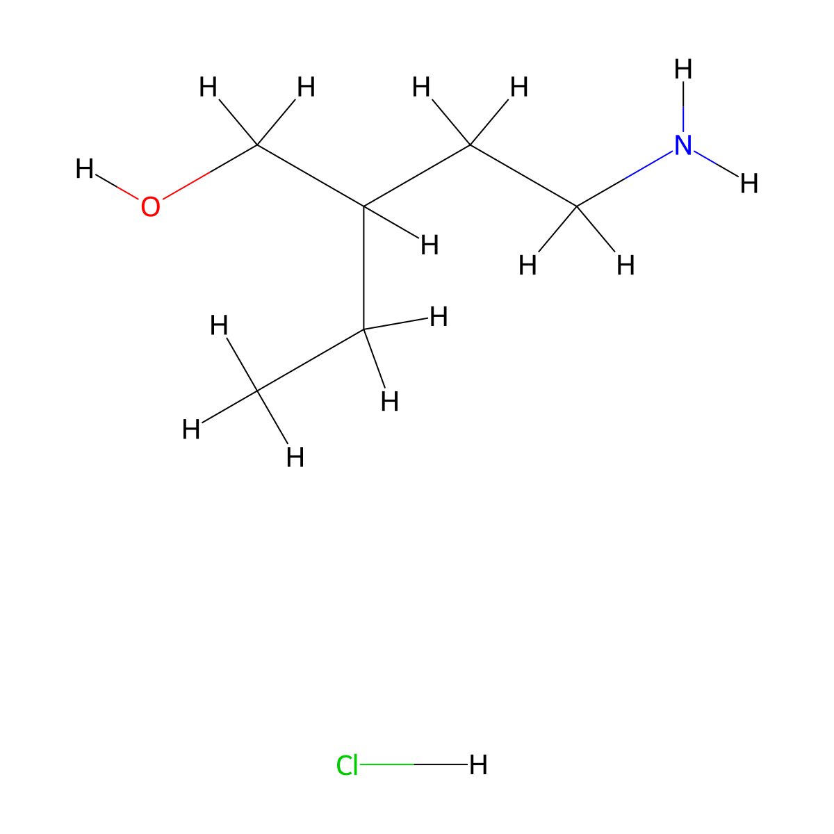 4-Amino-2-ethylbutan-1-ol hydrochloride molecular structure, CAS 2913278-18-7