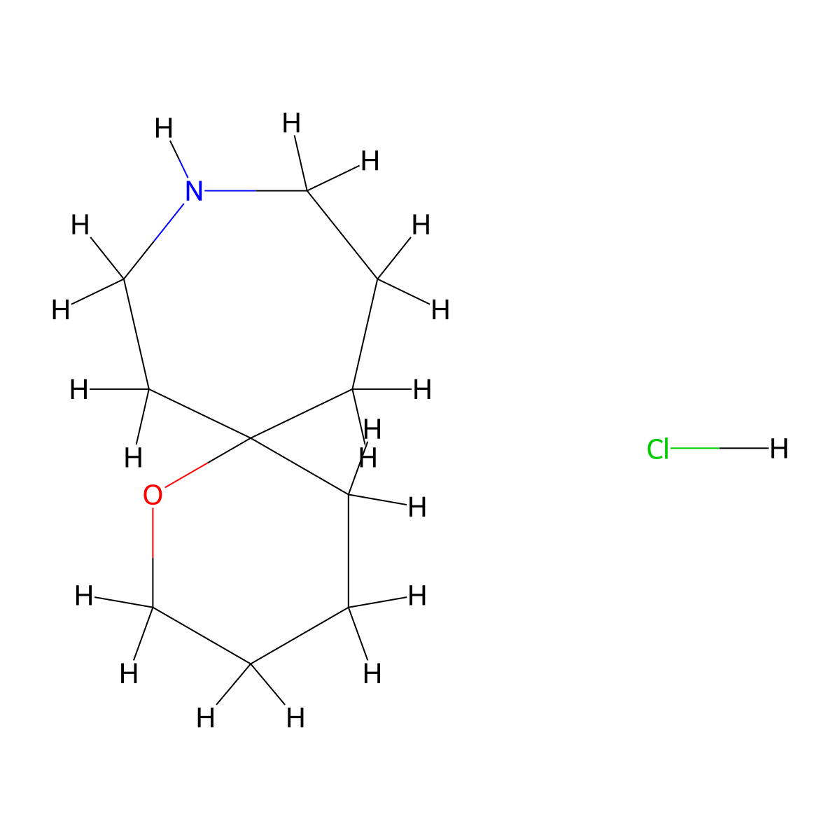1-Oxa-9-azaspiro(5.6)dodecane hydrochloride molecular structure, CAS 2913278-24-5
