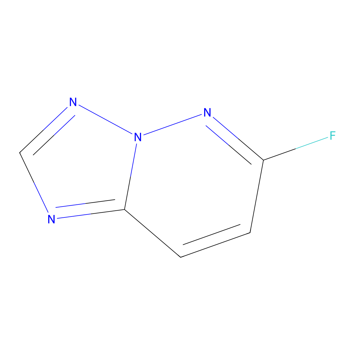 6-Fluoro-[1,2,4]triazolo[1,5-b]pyridazine molecular structure, CAS 2913278-28-9