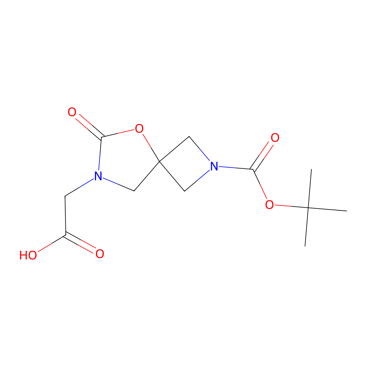 2-{2-[(Tert-butoxy)carbonyl]-6-oxo-5-oxa-2,7-diazaspiro[3.4]octan-7-yl}acetic acid molecular structure, CAS 2913278-54-1