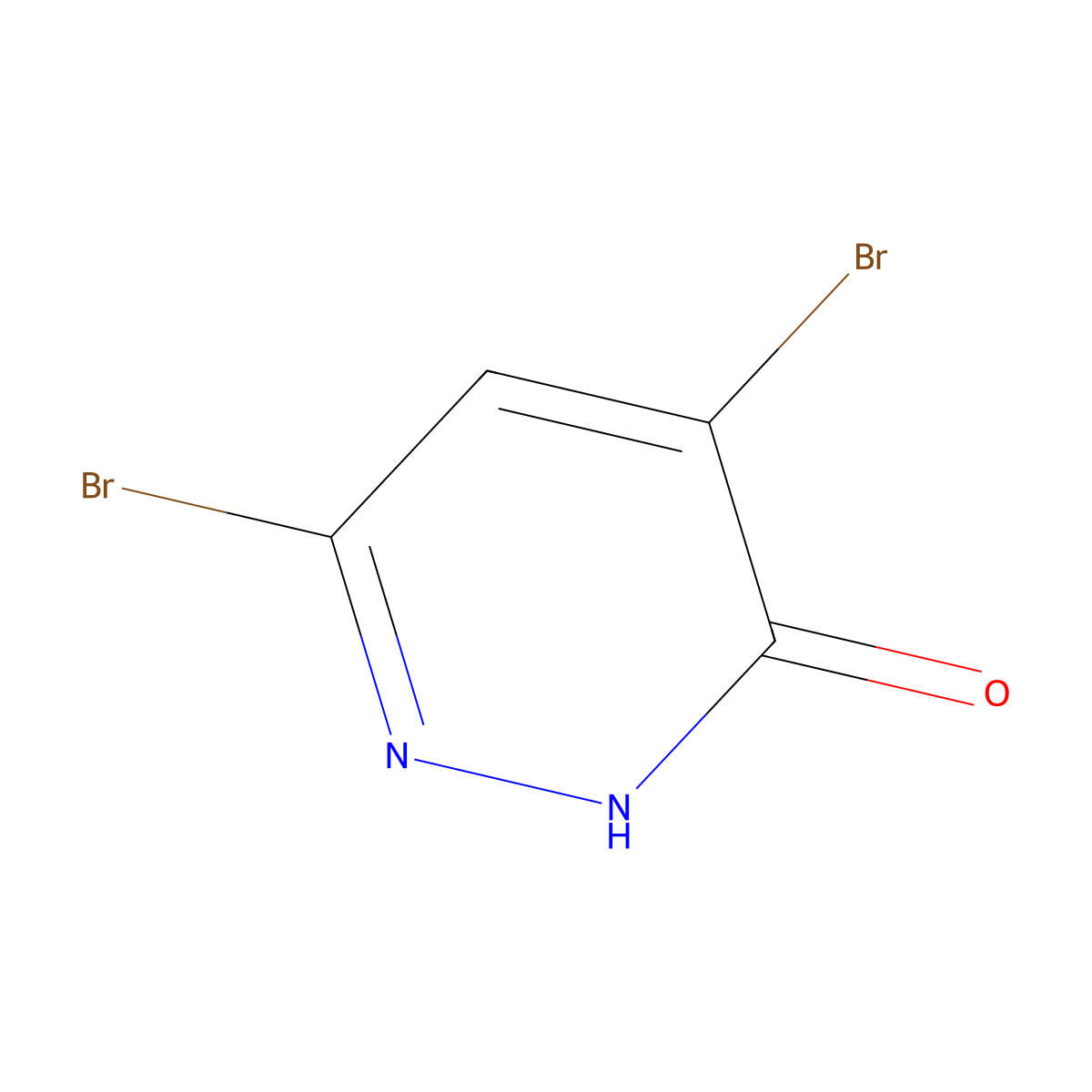 4,6-Dibromo-2,3-dihydropyridazin-3-one molecular structure, CAS 2913278-60-9