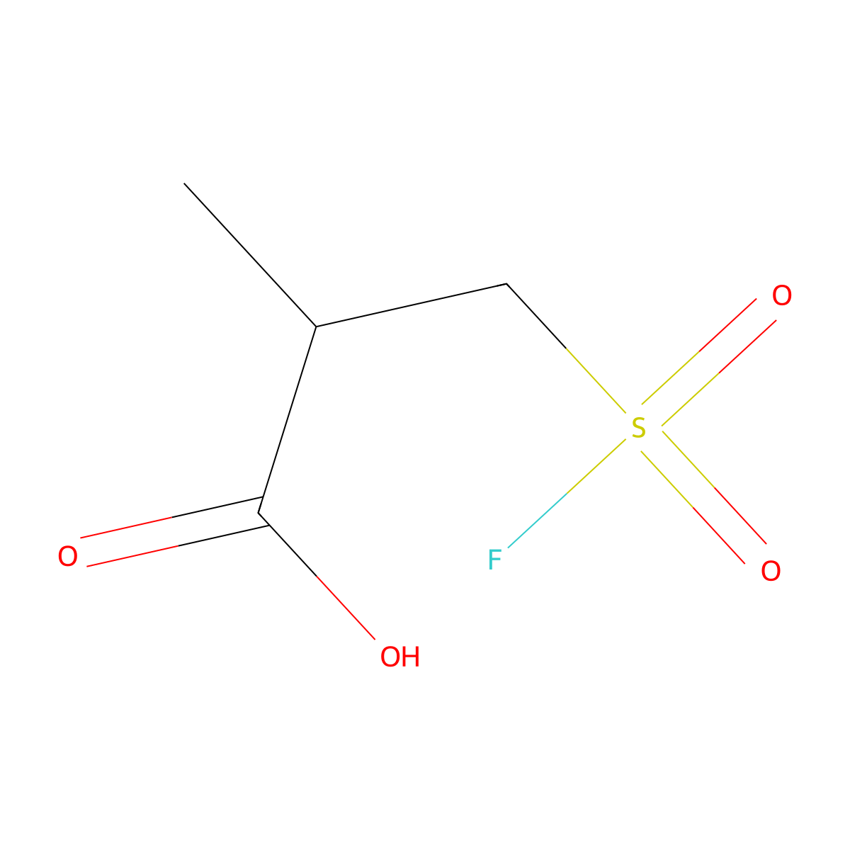 3-(Fluorosulfonyl)-2-methylpropanoic acid molecular structure, CAS 2913278-64-3