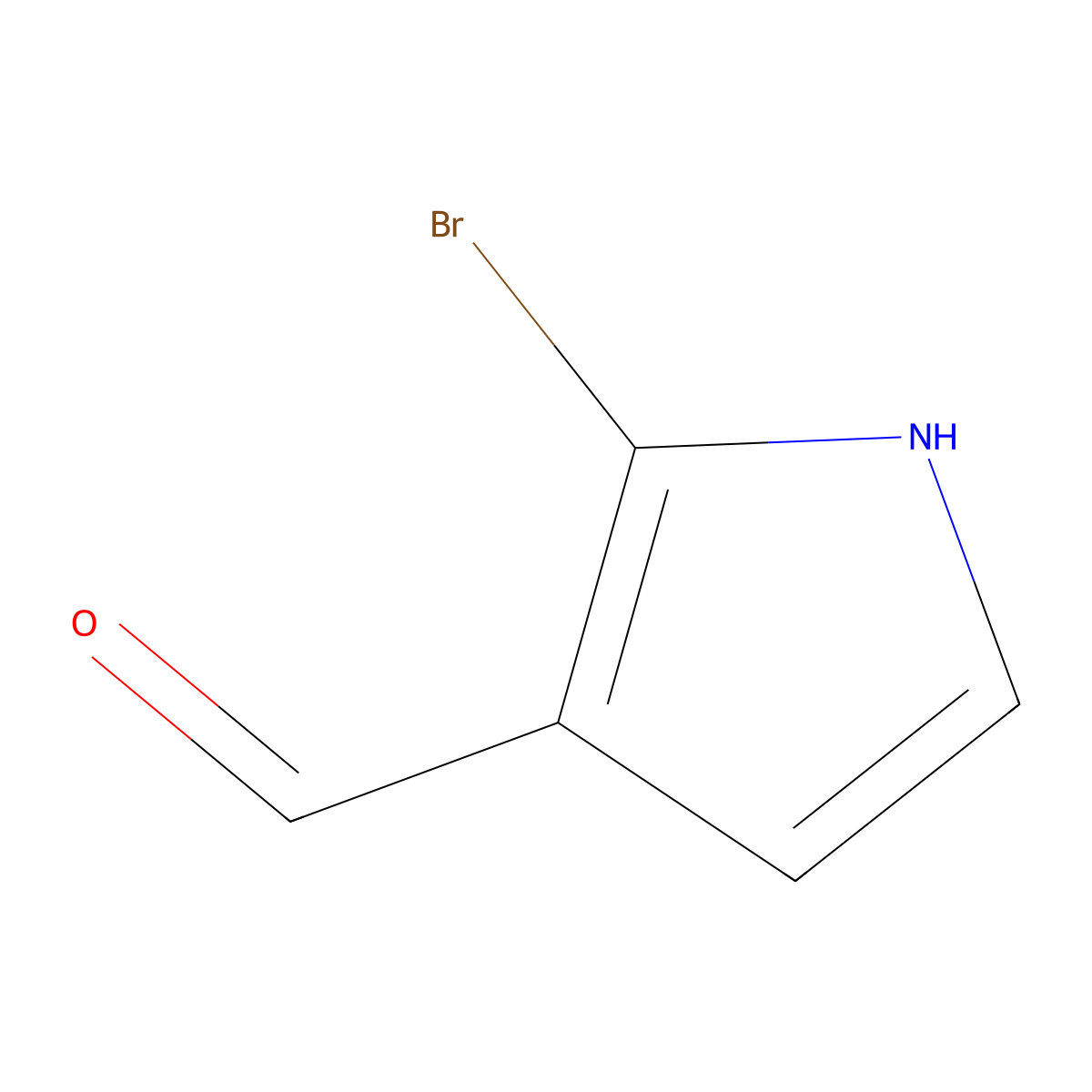 2-bromo-1H-pyrrole-3-carbaldehyde molecular structure, CAS 2913278-70-1