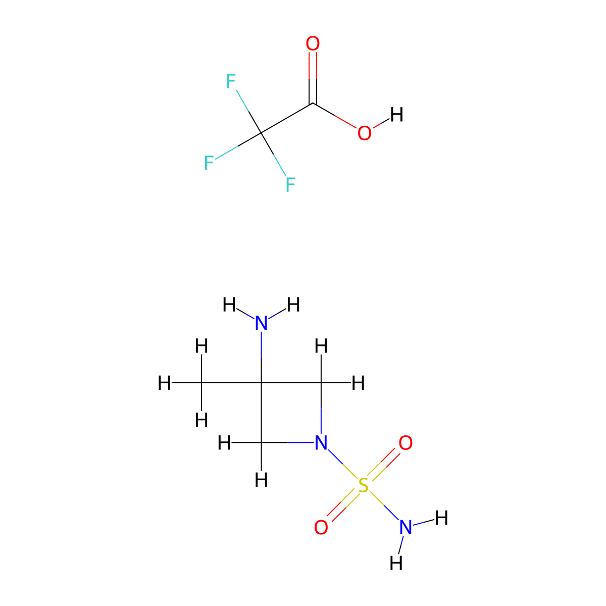 3-Amino-3-methylazetidine-1-sulfonamide,trifluoroaceticacid molecular structure, CAS 2913278-80-3