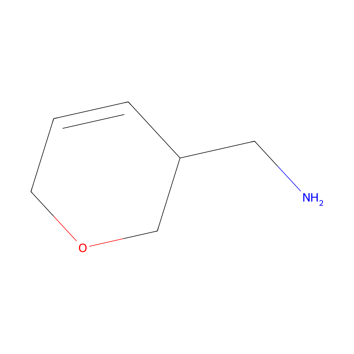 1-(3,6-dihydro-2H-pyran-3-yl)methanamine molecular structure, CAS 2913278-81-4