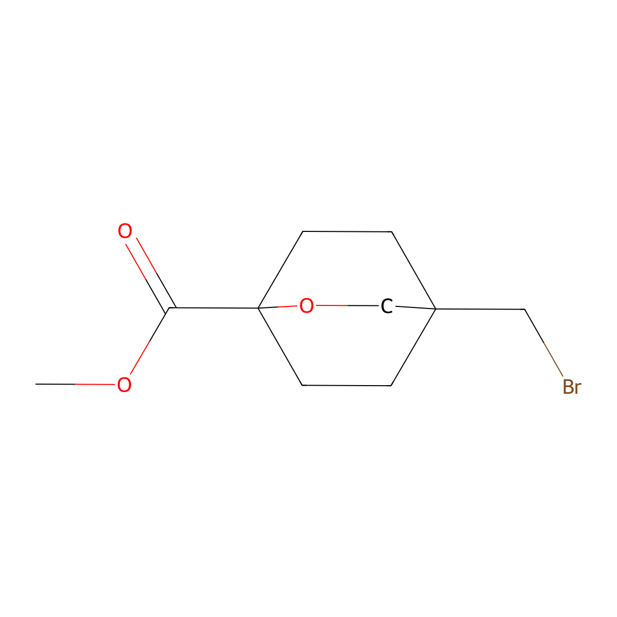 Methyl 4-(bromomethyl)-2-oxabicyclo[2.2.2]octane-1-carboxylate molecular structure, CAS 2913278-84-7