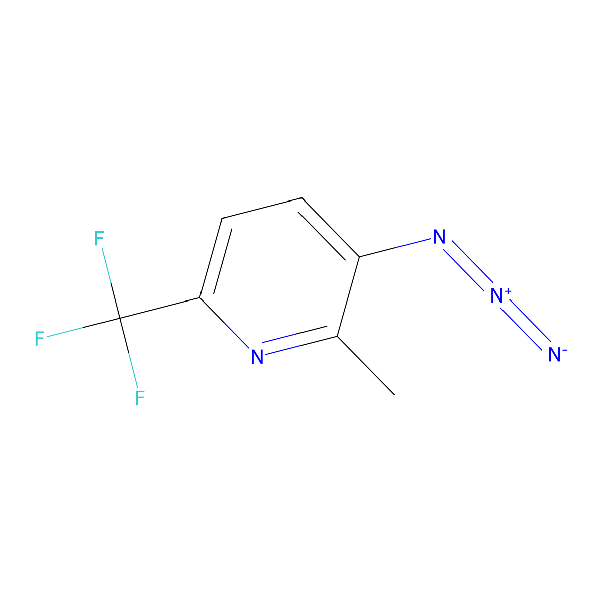 3-Azido-2-methyl-6-(trifluoromethyl)pyridine molecular structure, CAS 2913278-87-0