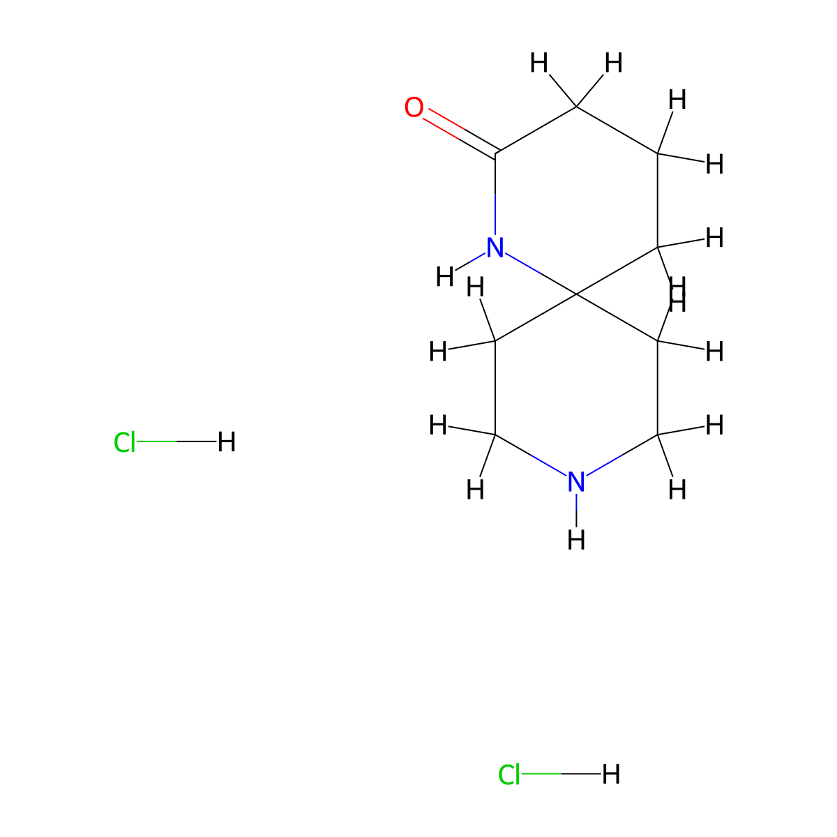 1,9-Diazaspiro[5.5]undecan-2-one dihydrochloride molecular structure, CAS 2913278-88-1