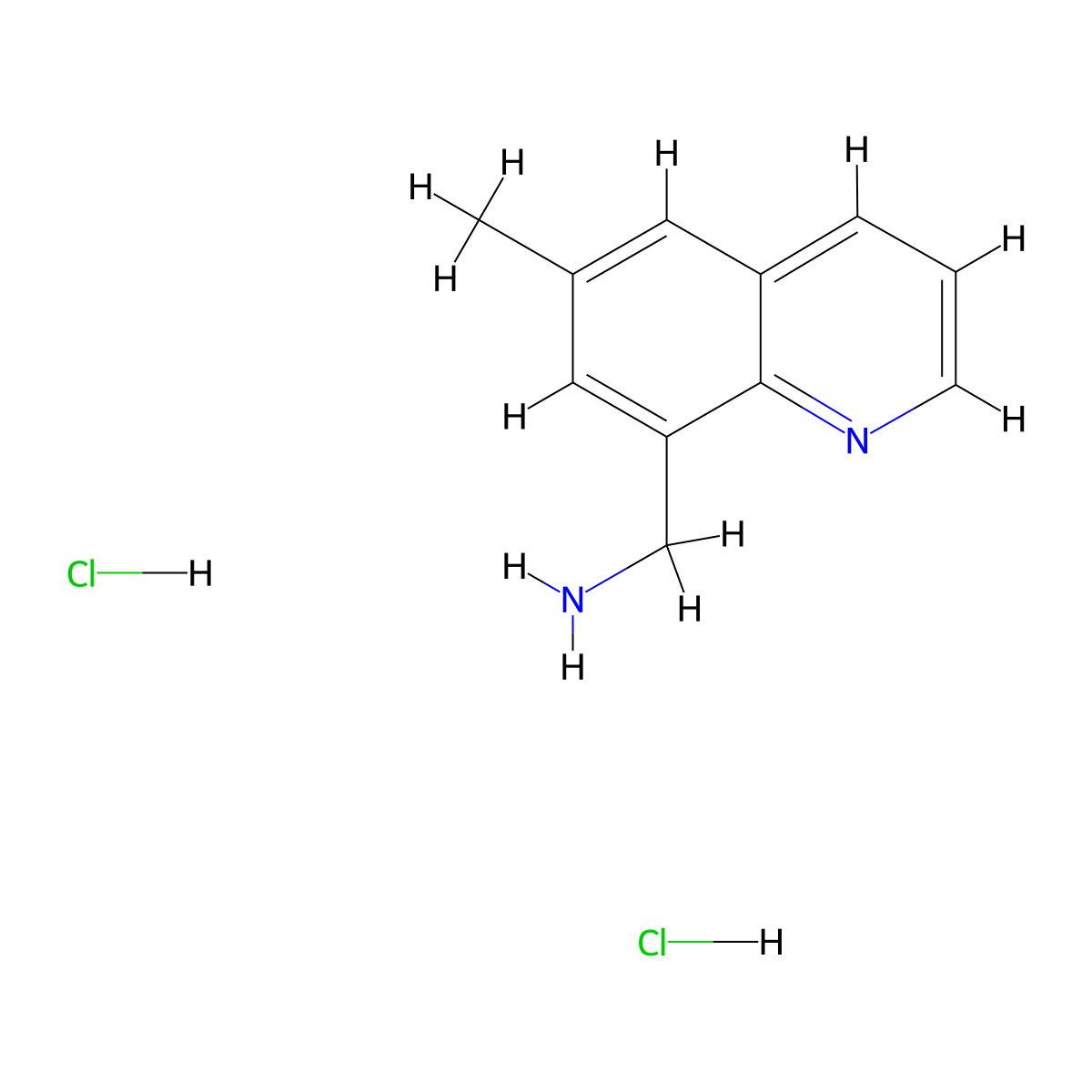 1-(6-Methylquinolin-8-yl)methanaminedihydrochloride molecular structure, CAS 2913279-00-0