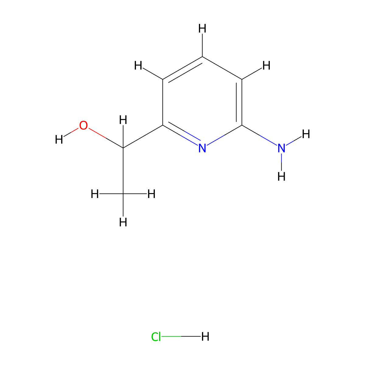 1-(6-Aminopyridin-2-yl)ethan-1-ol hydrochloride molecular structure, CAS 2913279-02-2