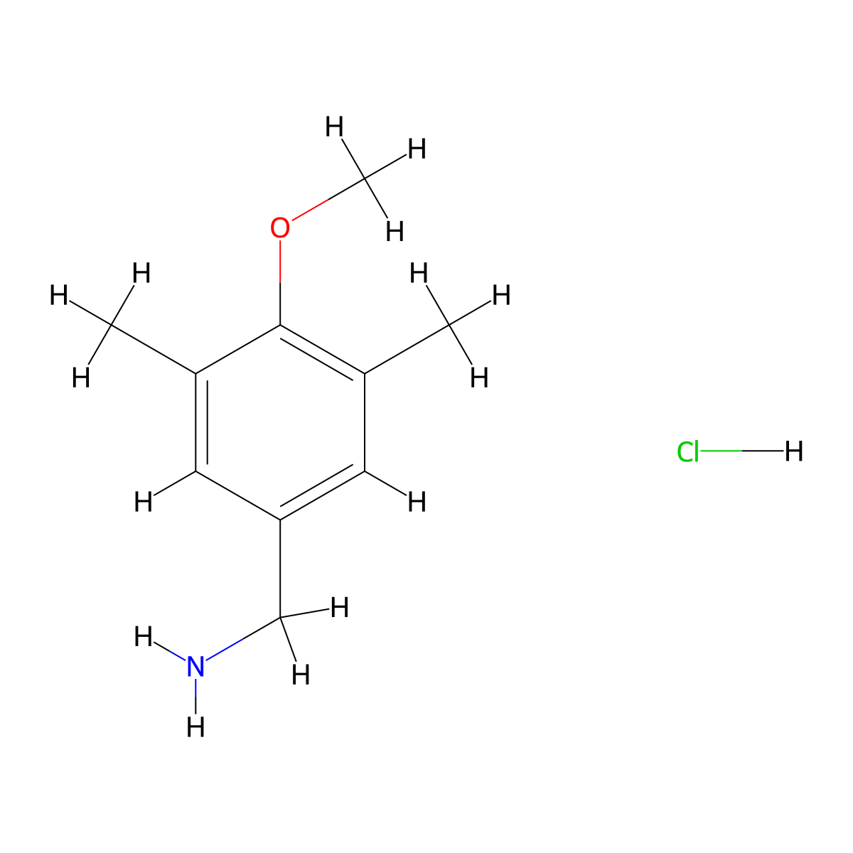 (4-Methoxy-3,5-dimethylphenyl)methanamine hydrochloride molecular structure, CAS 2913279-08-8