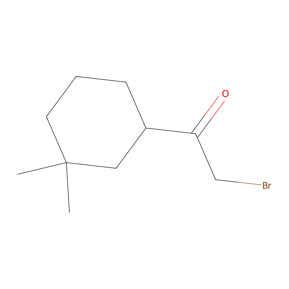 2-Bromo-1-(3,3-dimethylcyclohexyl)ethan-1-one molecular structure, CAS 2913279-21-5