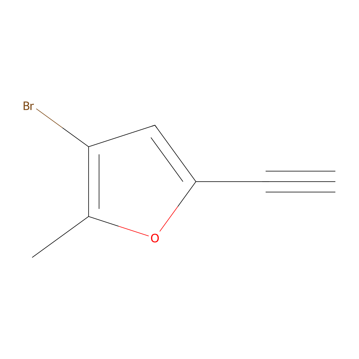 3-Bromo-5-ethynyl-2-methylfuran molecular structure, CAS 2913279-35-1