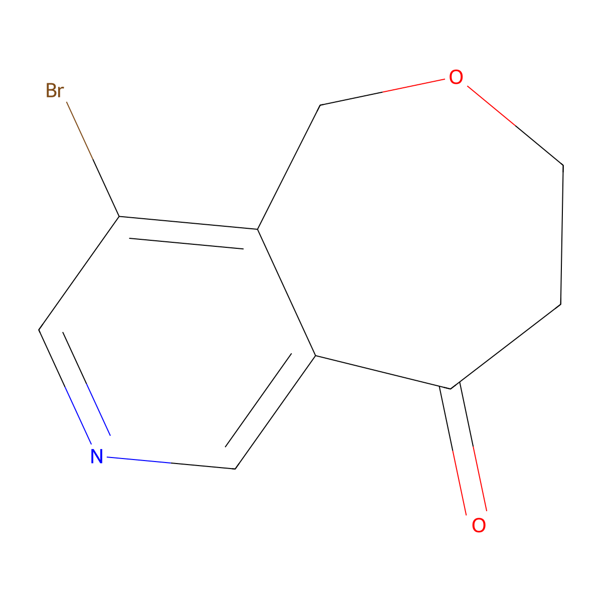 4-bromo-5H,7H,8H,9H-oxepino[4,3-c]pyridin-9-one molecular structure, CAS 2913279-51-1
