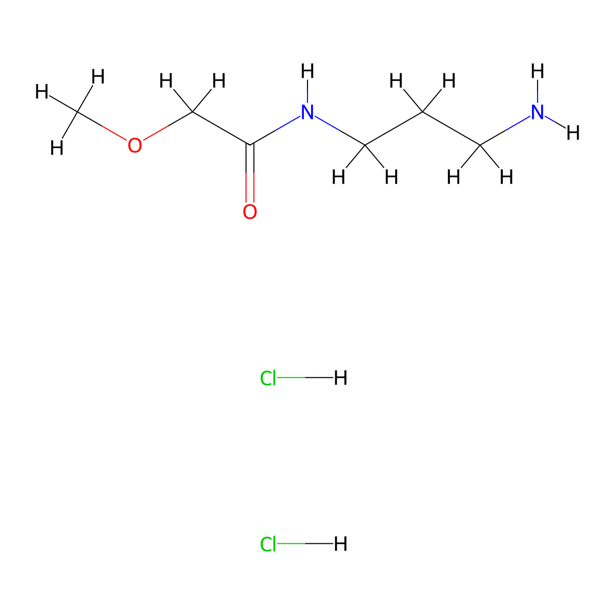 N-(3-aminopropyl)-2-methoxyacetamide dihydrochloride molecular structure, CAS 2913279-55-5
