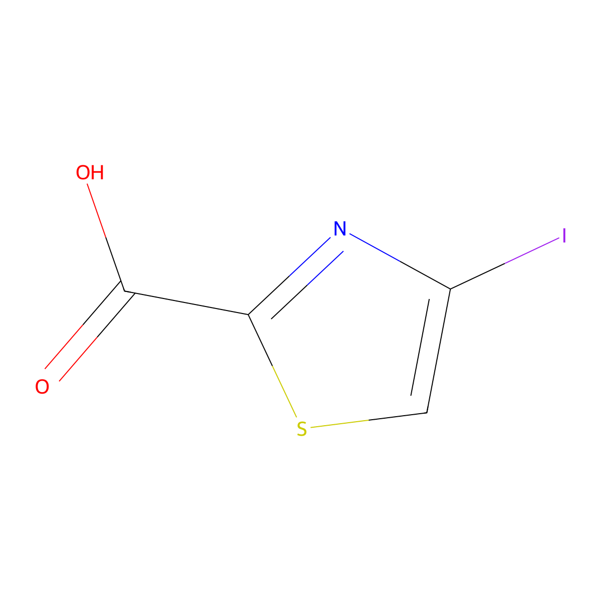 4-Iodo-1,3-thiazole-2-carboxylic acid molecular structure, CAS 2913279-58-8